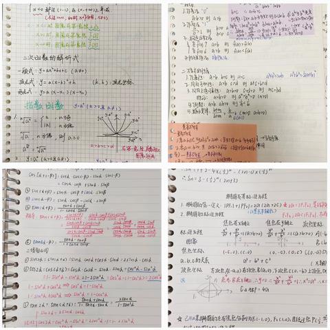 【奋进十中||教学教研】笔墨生花，有“记”可循——市十中高三年级数学优秀笔记展示