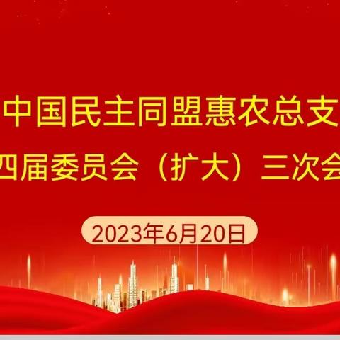 民盟惠农总支组织召开第四届委员会（扩大）三次会议