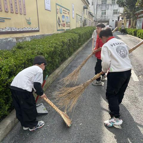 劳动实践教育活动——蔡寨回民小学三二班集体劳动