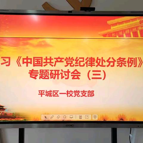 平城区第一小学党支部学习《中国共产党纪律处分条例》专题研讨会（三）