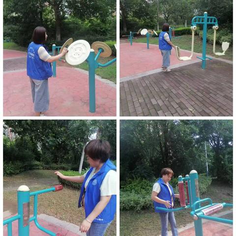 龙鼎社区开展健身器材巡查工作——第一网格