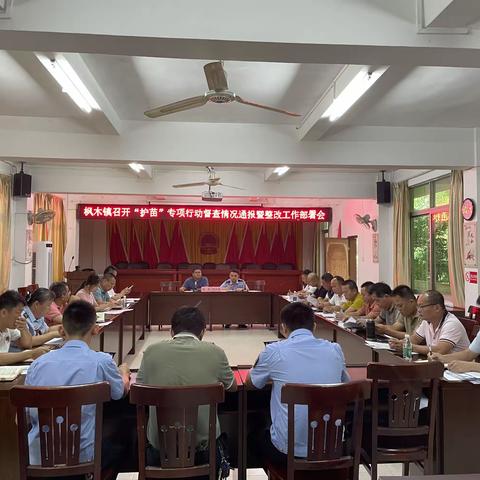 枫木镇召开“护苗”专项行动督查情况通报暨整改工作部署会