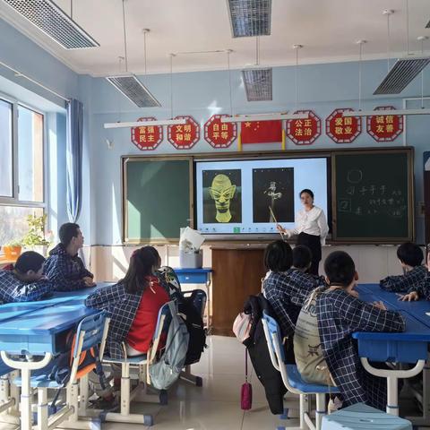 梦回古蜀——乌海特校美工课三星堆版画拓印