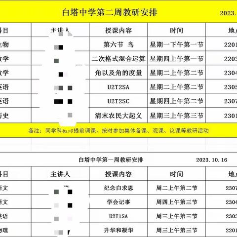 “以研促教  教研相长”--白塔中学2023-2024第一学期教研活动总结