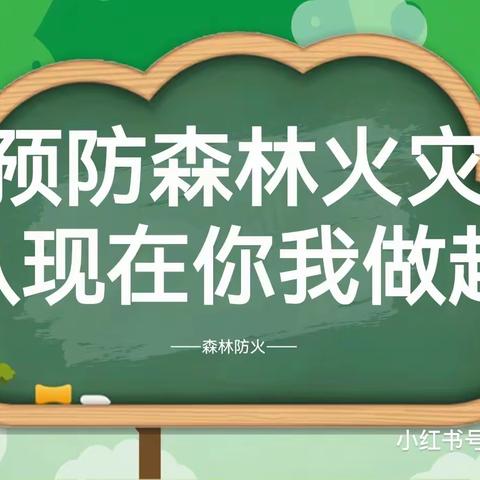 防森林火灾，从你我做起——小太阳幼儿园森林防火安全宣传教育美篇