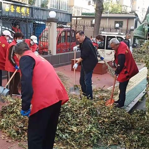 红花社区——清理枯枝落叶 消除冬季隐患