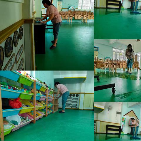 城南幼儿园2024年秋季中班打扫消毒卫生简报