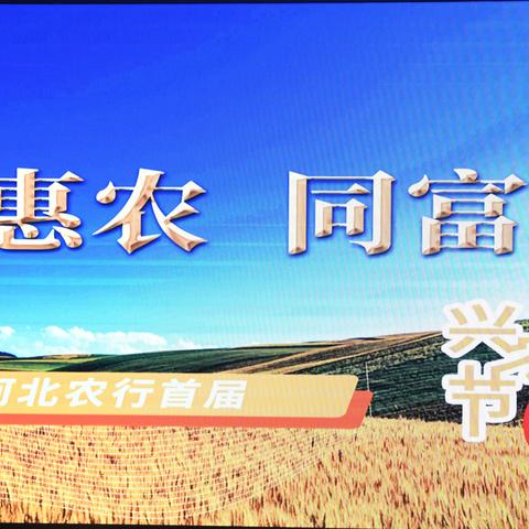 河北农行首届兴农节·惠三夏活动启动仪式.