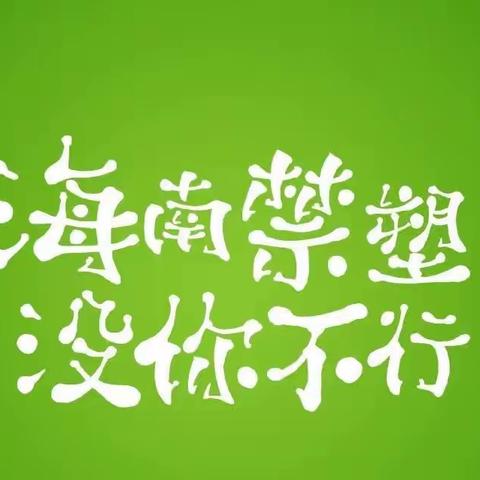 禁塑没你不行——海口市美兰区白沙门幼儿园艺雅思分园