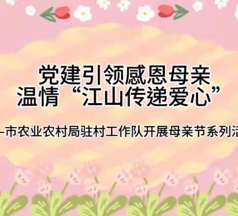 党建引领感恩母亲  温情江山传递爱心