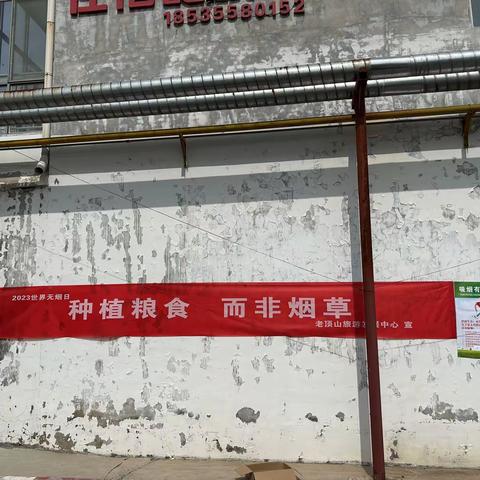 “种植粮食，而非烟草”老顶山旅游发展中心开展2023年“世界无烟日”宣传活动