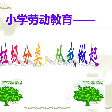 劳动教育实践研究课——垃圾分类，从我做起