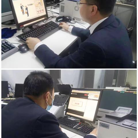 华亭支行营业室组织员工学习《坚守合规底线  严防违规担保》短视频