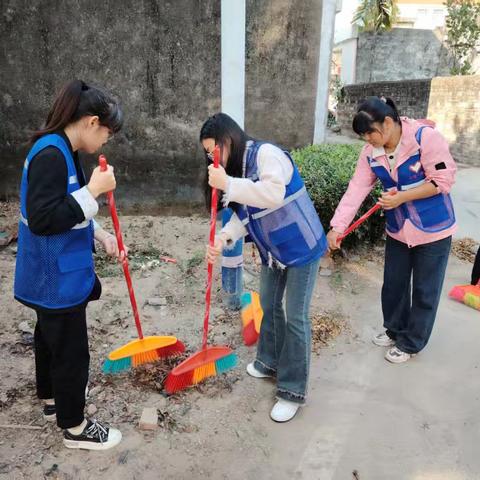 龙楼村联合包点单位开展端午节前大扫除活动