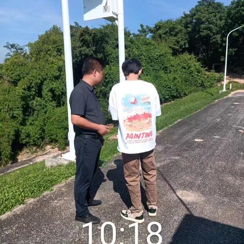 崖州区区委副书记刘金红到高村水库开展防御台风“潭美”隐患排查工作