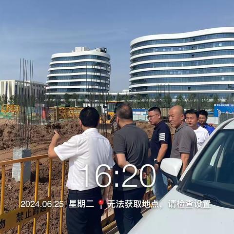 未来产业城领导带队检查辖区内在建项目铁腕治霾工作落实情况