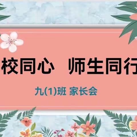 【家校同心 师生同行】锦屏镇二中九一班期中家长会纪实