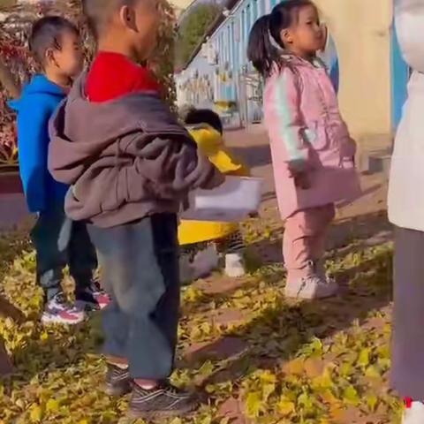 “捧起多彩秋天  洒向美丽童年”——第十幼儿园小班小朋友与落叶的美丽邂逅