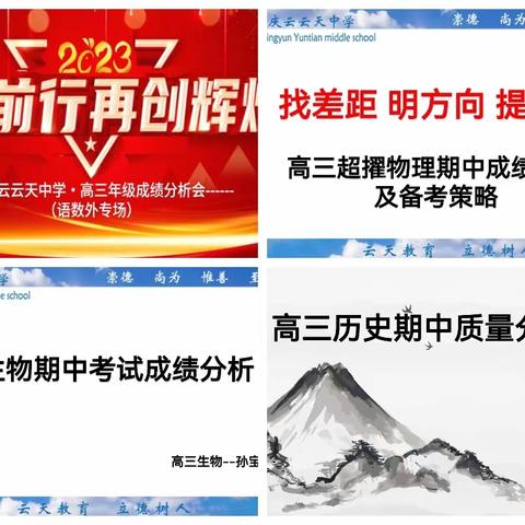 乘势而上求突破，聚力而行谱新篇——庆云云天中学高三年级超擢部期中质量分析会