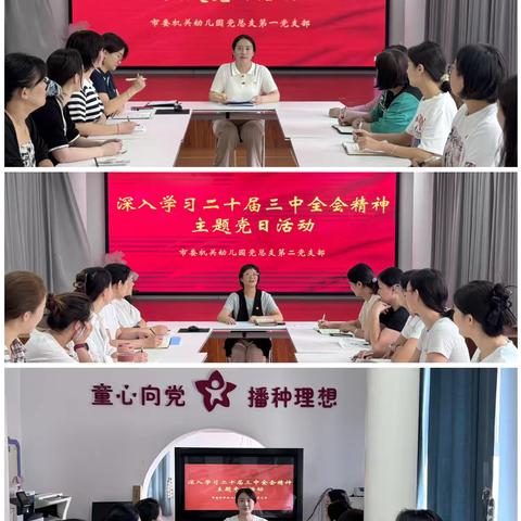 中共邯郸市委机关幼儿园党总支各支部开展“学习全会精神 凝聚奋进力量”主题党日活动