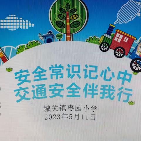 知危险   讲安全   会避险——城关镇枣园小学交通安全教育宣传活动