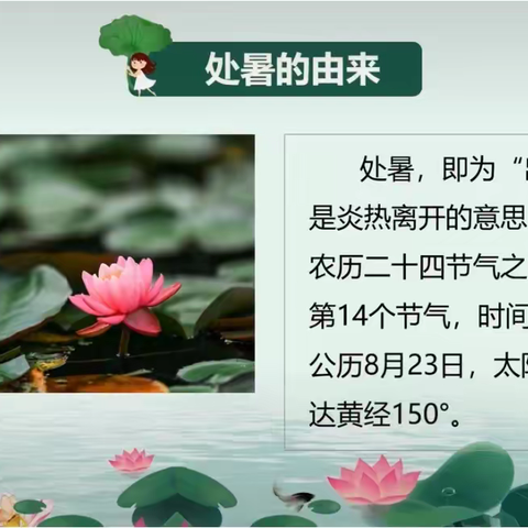 【二十四节气•处暑】离离暑云散 袅袅凉风起——红旗小学幼儿园