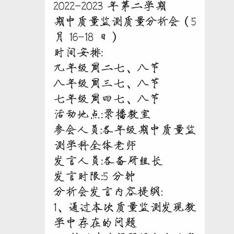 勤思精析深研 争优争先争效——崇德实验学校（高年级部）期中质量监测质量分析会