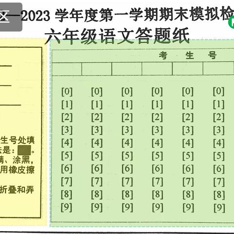 小学考试答题卡填涂培训