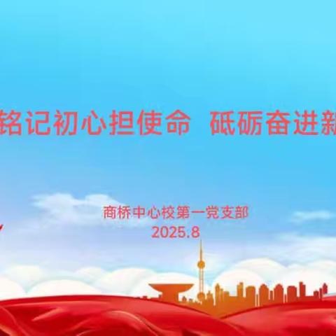 商桥中心校第一党支部举行8月份主题党日活动