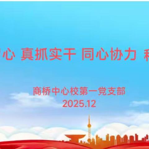 商桥中心校第一党支部举行12月份主题党日活动