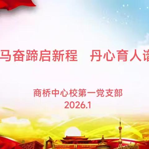 商桥中心校第一党支部举行1月份主题党日活动