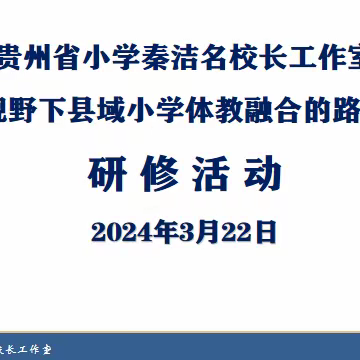 春日相逢着底色 体教融合谱新篇  ——贵州省小学秦洁名校长工作室“双减视野下县域小学体教融合的路径研究”研修活动