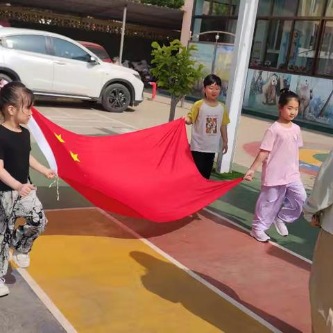 童心飞扬，红旗飘扬——﻿八四幼儿园升国旗仪式