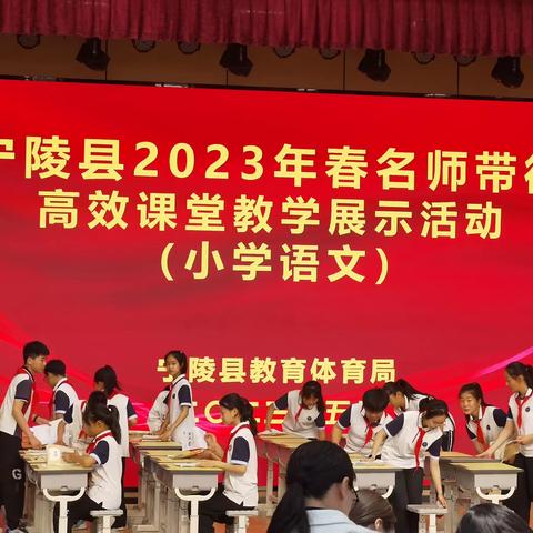 高效课堂精彩纷呈 名师引领如沐春风——宁陵县2023年春名师带徒高效课堂教学展示活动（小学语文）