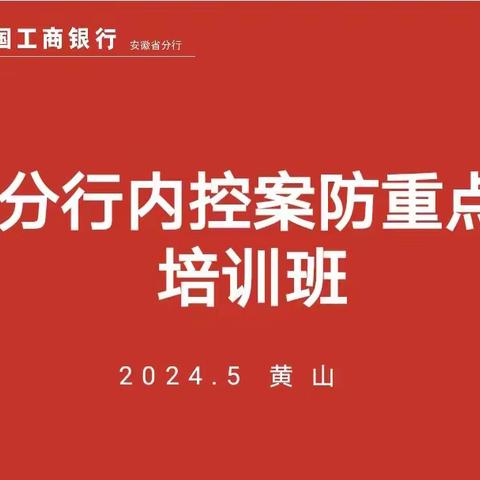 安徽分行举办二级分行内控案防重点工作培训班