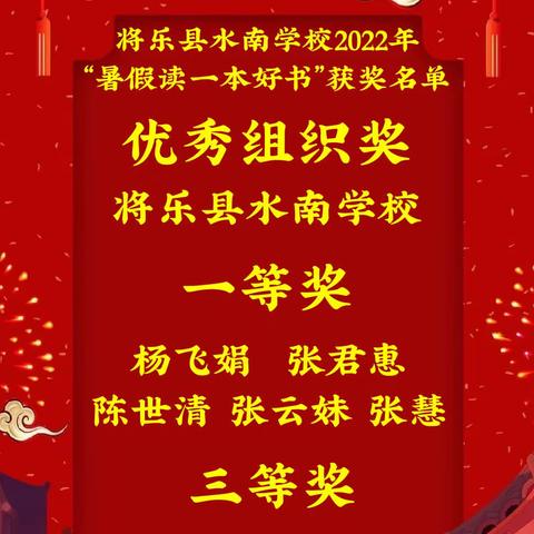 “书香浸润心灵  阅读丰富人生”——水南学校阅读活动颁奖仪式