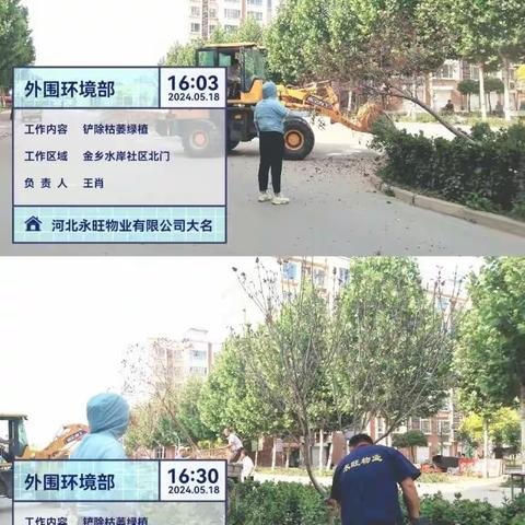 永旺物业金乡水岸社区服务中心的工作周报