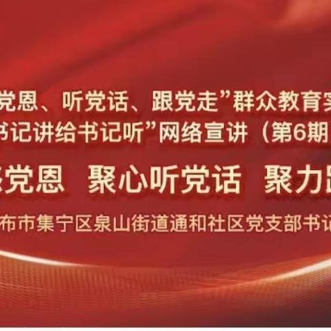 “感党恩，听党话，跟党走”——“书记讲给书记听”网络宣讲主题党日活动