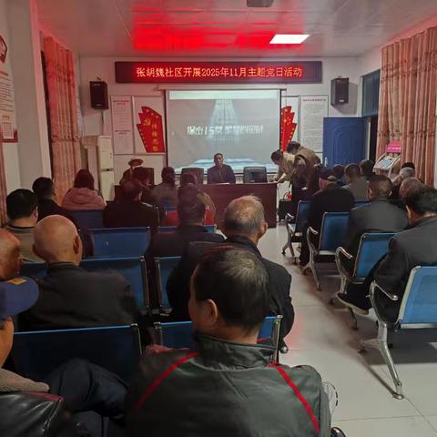 郾城区沙北街道张胡魏社区2025年11月份主题党日活动