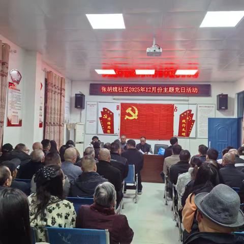 郾城区沙北街道张胡魏社区12月份主题党日活动