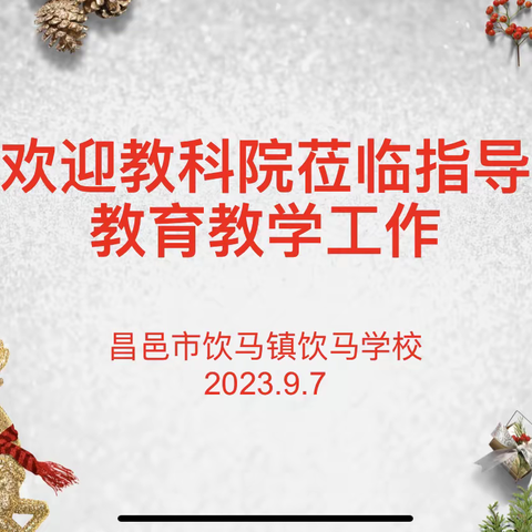 教学视导指方向 精准把脉促提升——昌邑市教科院对饮马学校小学部教育教学工作进行视导