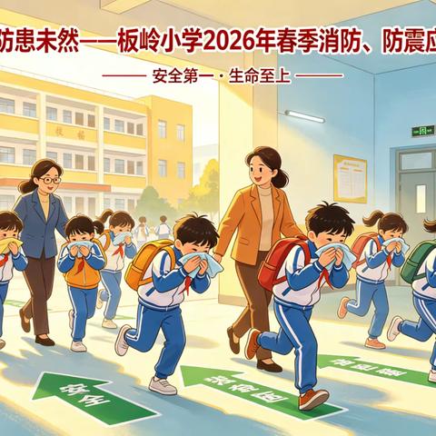 “以练为战，防患未然” ——都安瑶族自治县板岭小学2026年春季学期消防、防震应急疏散演练 ‍