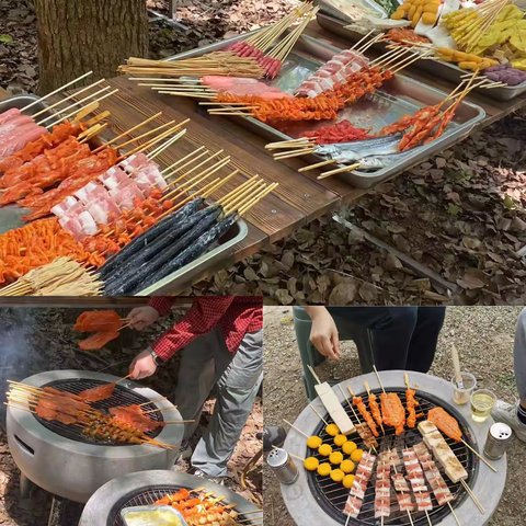 新鲜食材，热情团建：太湖边帐篷烧烤活动