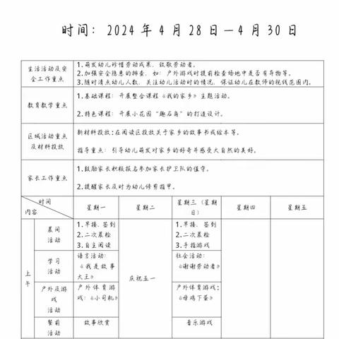 中二班第十周活动速递