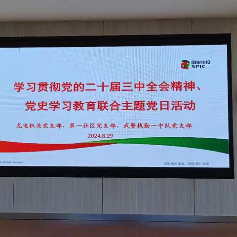 学习贯彻党的二十届三中全会、党史学习教育联合主题党日活动