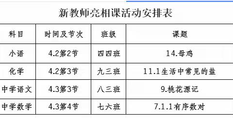 新教师芳华初绽   亮相课大展风采——乌鲁木齐市第109中学开展新教师“亮相课”活动