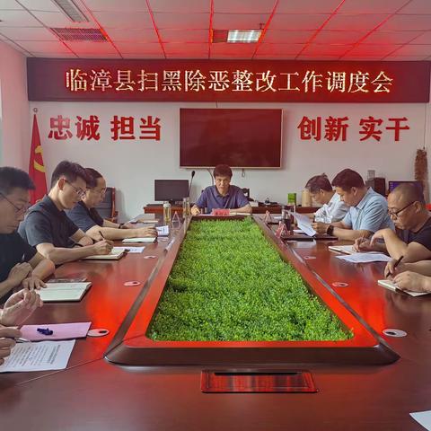 临漳县组织召开扫黑除恶整改工作调度会