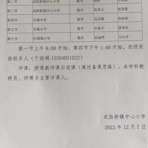 武胜桥镇新教师过关课