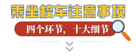 万合校车温馨提示 乘坐校车注意事项 四个环节，十大细节