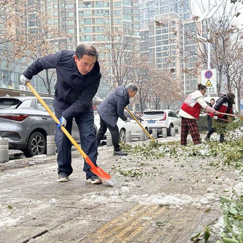 清雪除冰全力以赴，最美小巷畅通无阻